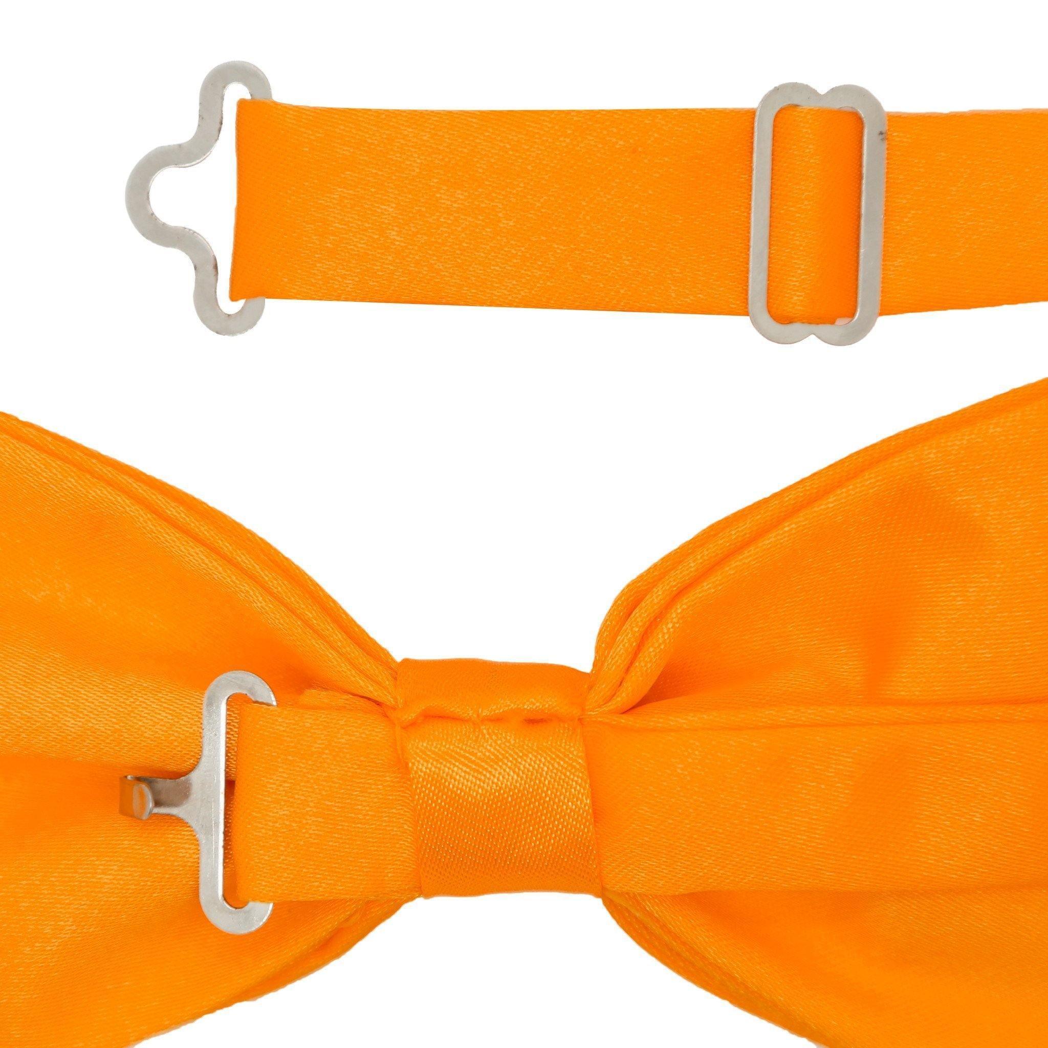 Elegant Adjustable Orange Satin Bow Tie for Men - Perfect for Weddings, Prom, Formal Events & Cosplay