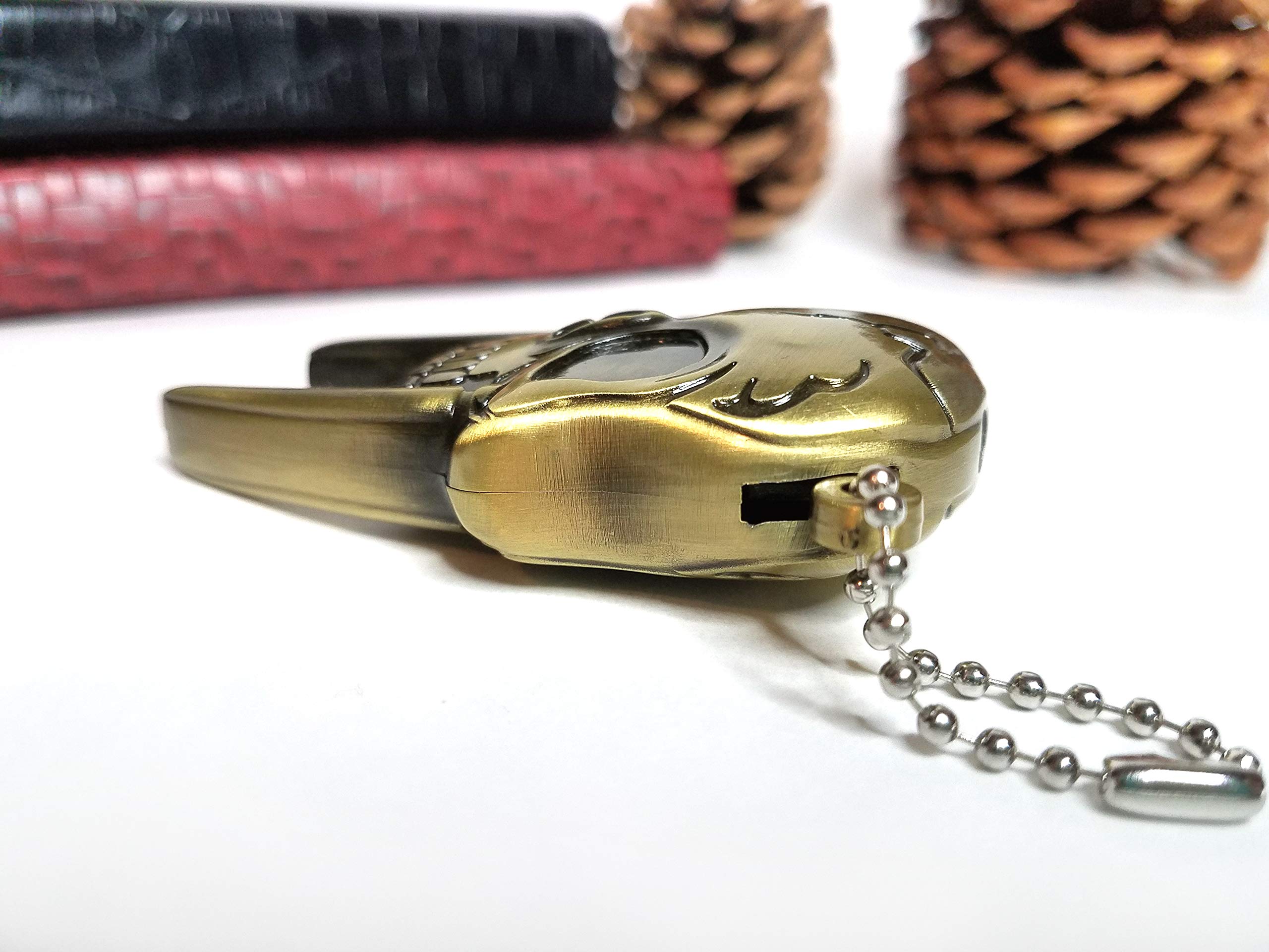 Skull Butane Lighter - Refillable Punk Collectible (Copper) for Parties & Gifts