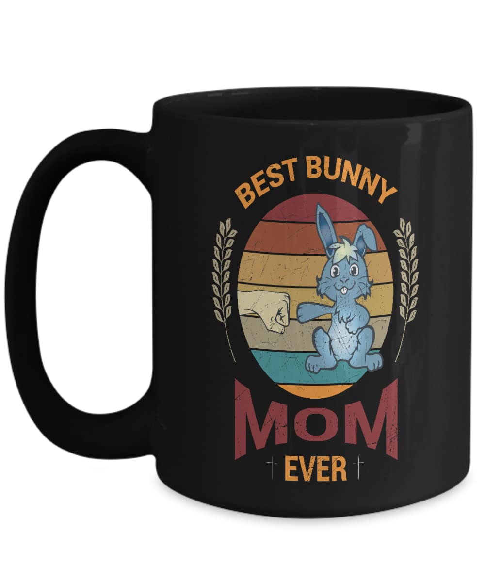 Funny Easter Coffee Mug - Best Bunny Mom Ever Gift - Humorous Ceramic Cup for Coffee, Tea & Hot Drinks - Perfect for Easter Gifts, Mother's Day & Office Use