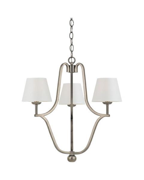 Quoizel Lighting LSE5003 PS Era Collection 3-Light Pewter Chandelier - Elegant Dining Room & Foyer Ceiling Light Fixture for Modern Home Decor