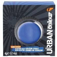 Fudge Urban Hair Chalk Temporary Color - Electric Blue 4g | Washable Hair Dye for Kids & Adults | Perfect for Parties, Halloween & Costume Events