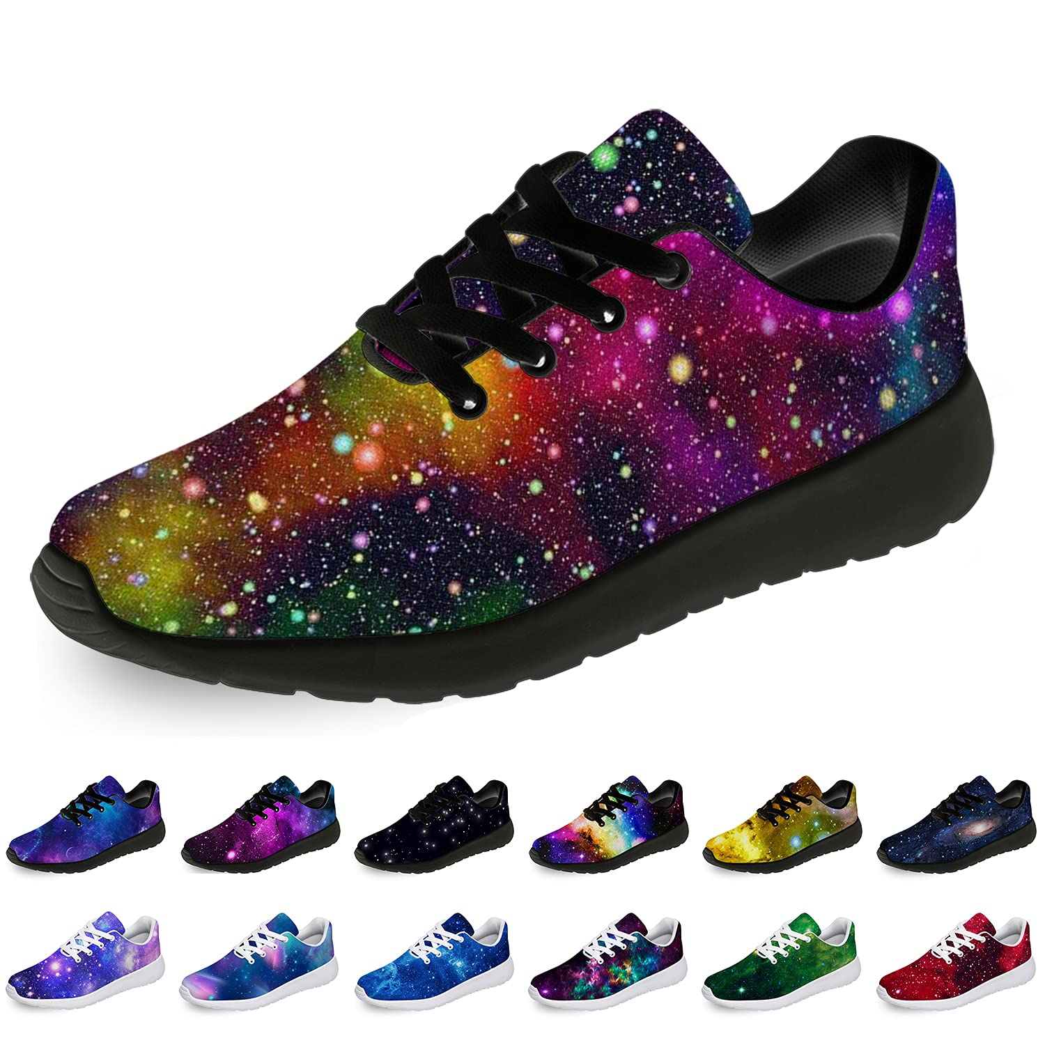 **Unisex Galaxy Running Shoes - Breathable Athletic Sneakers for Men & Women - Perfect for Tennis, Cross Training & Walking - Great Gift Idea for Fitness Enthusiasts**    *(Use for jogging, gym workouts, casual wear, and outdoor activities!)*
