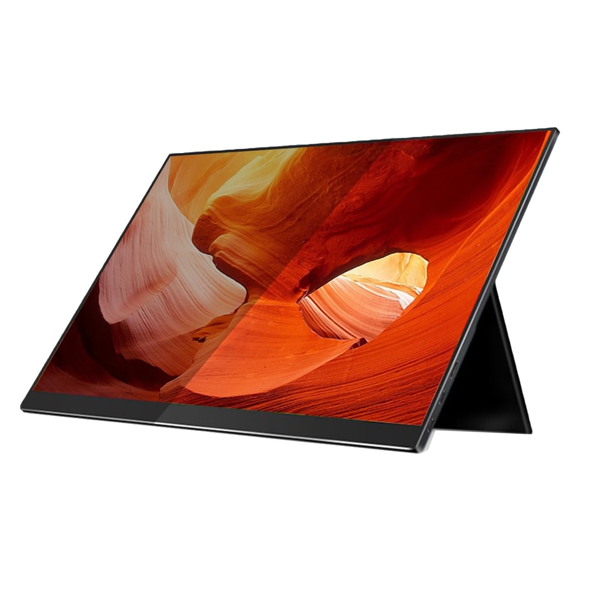Suoumwa 15.6 Inch Portable Touchscreen Monitor - Full HD 1920x1080 IPS Display, FreeSync, USB-C HDMI Connectivity - Ideal for Gaming, Work & Travel with Laptop/Switch/PC/TV Box (EU Plug Included)