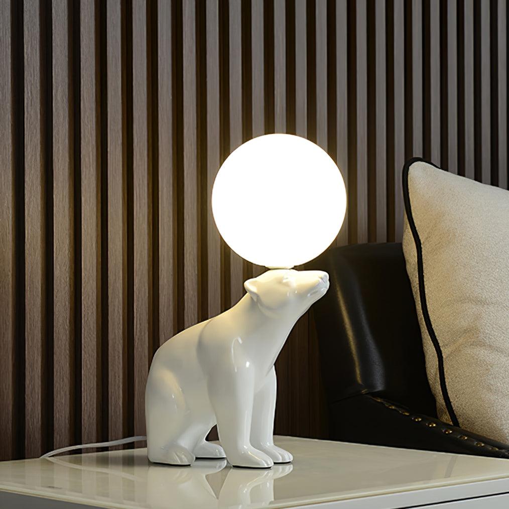 Polar Bear Table Lamp - Cute Night Light for Kids Room, Nursery, Bedroom - Perfect for Reading, Decor & Cozy Ambiance