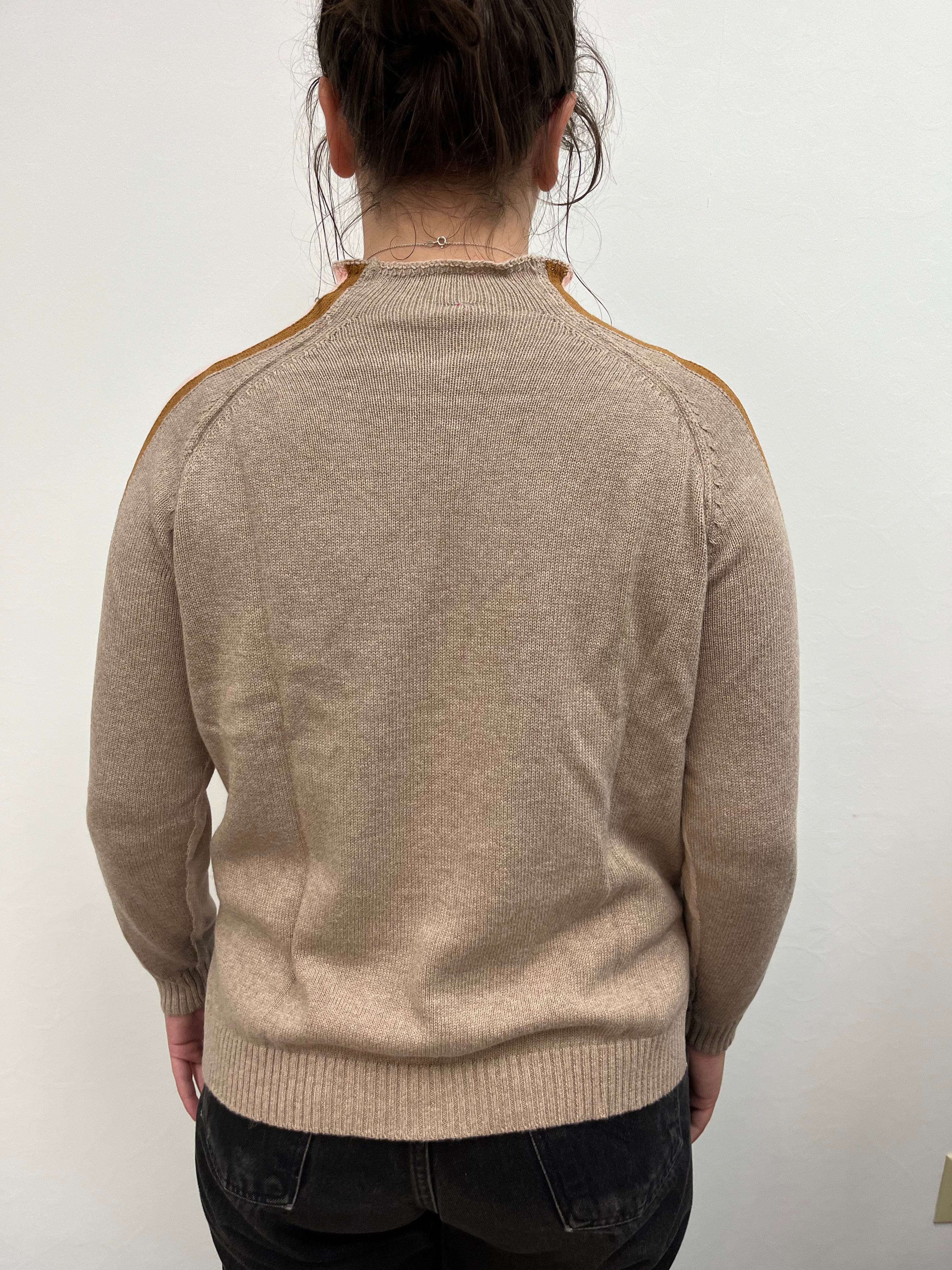 Zaket & Plover Contrast Funnel Neck Sweater for Women - ZP6344U Cozy Knit Pullover for Fall & Winter | Perfect for Office, Dating and Casual Outfits