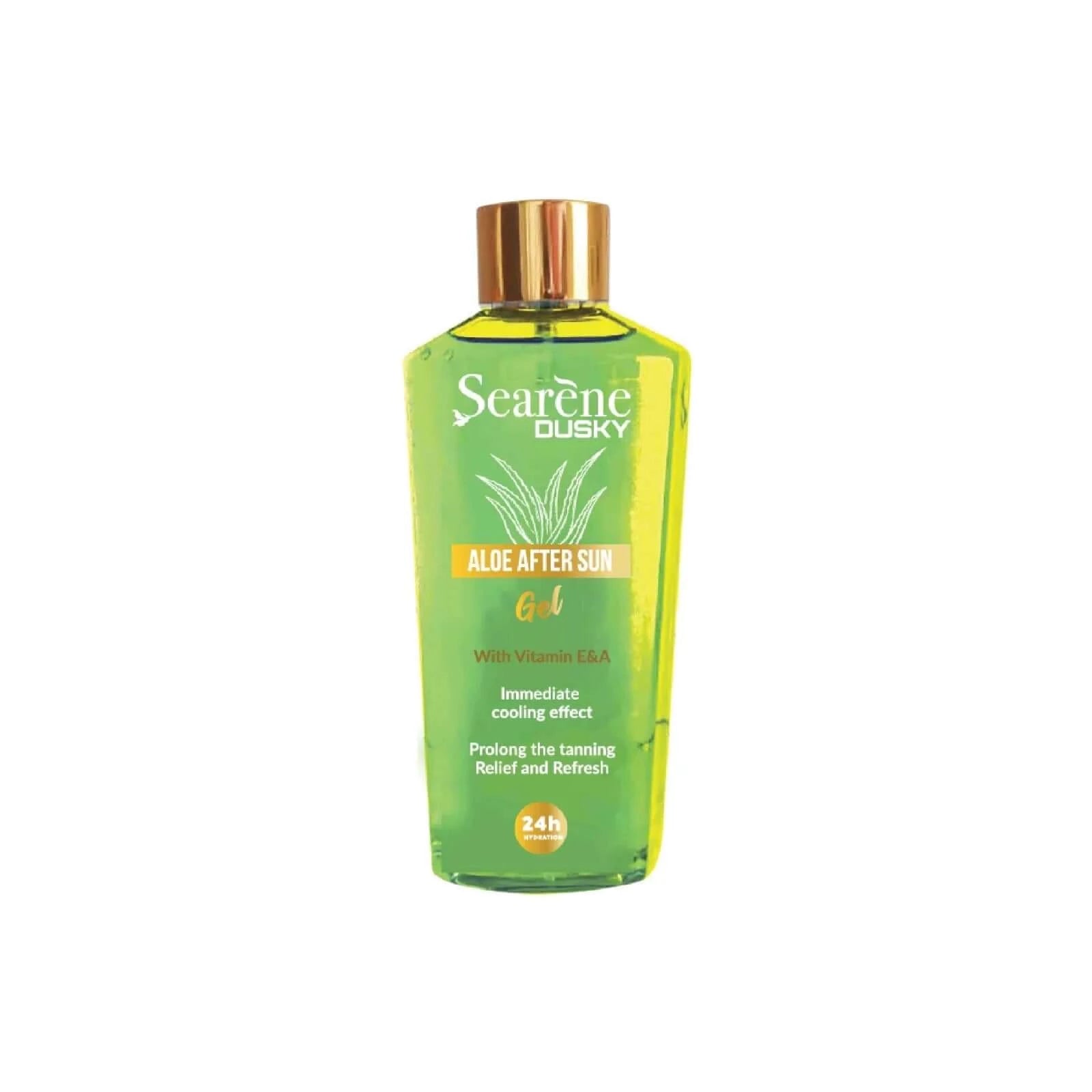 Searene Dusky Aloe After Sun Gel 230ml - Soothing & Hydrating Sunburn Relief for Face & Body - Perfect for Post-Sun Care, Beach Days, and Outdoor Activities