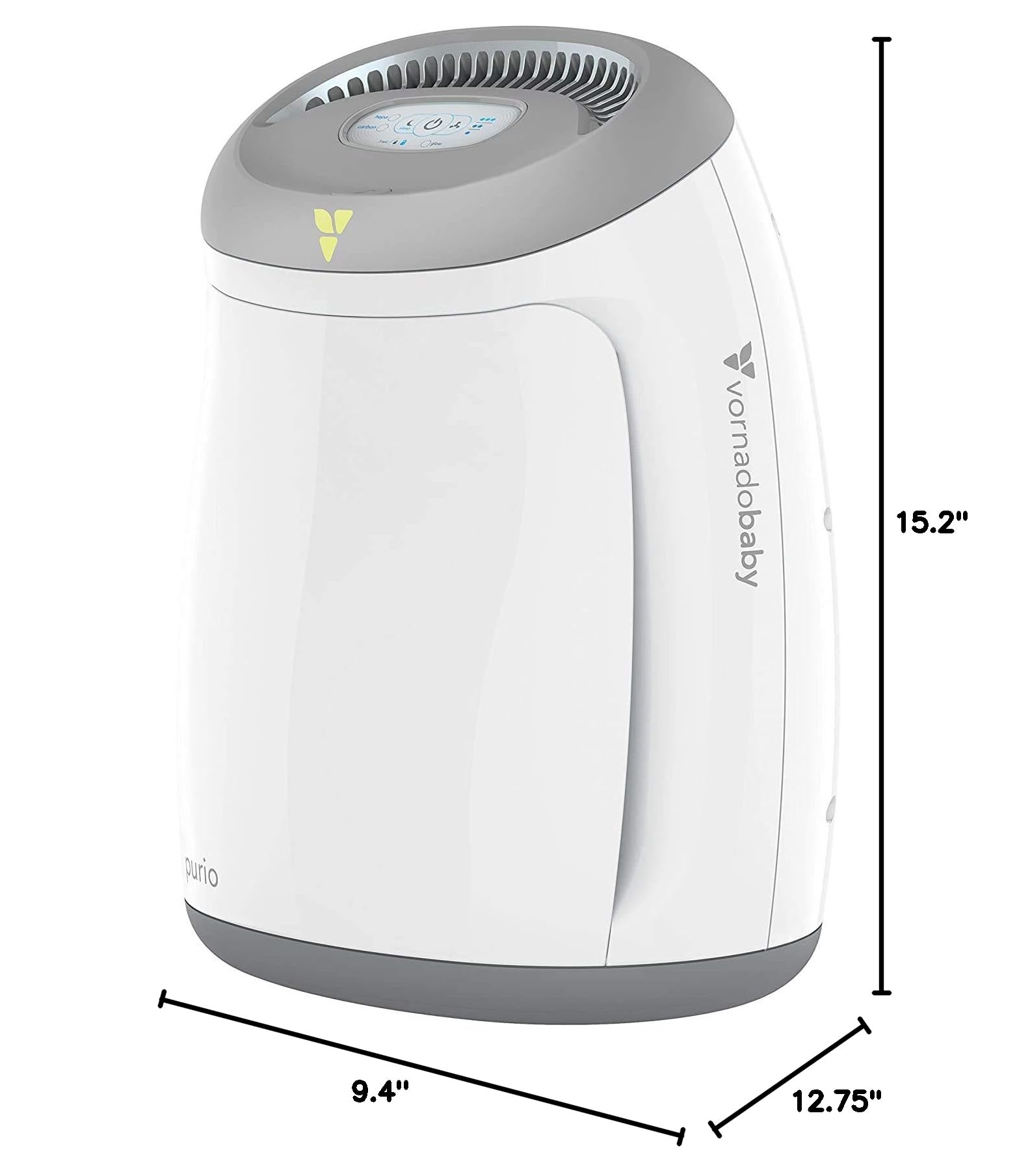 Purio Nursery Air Purifier with True HEPA Filter - Quiet Baby Room Air Cleaner with Night Light & Safety Lock, White | Perfect for Newborns, Kids' Bedrooms & Allergy Relief