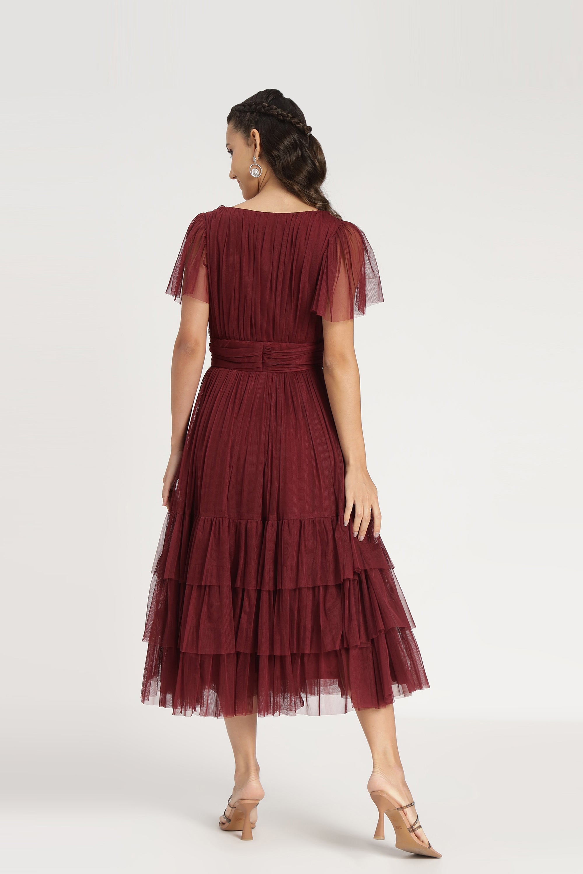 Elegant Madison Burgundy Bridesmaid Dress - A-Line Floor-Length Formal Gown for Weddings, Prom & Special Occasions