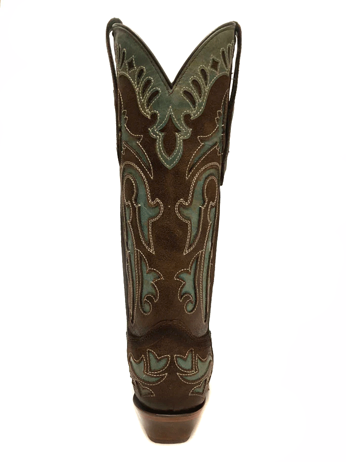 Corral C3925 Women's Western Boots - Brown Wing Tip with Inlay & Embroidery | Perfect for Country Dancing, Rodeos & Western Fashion