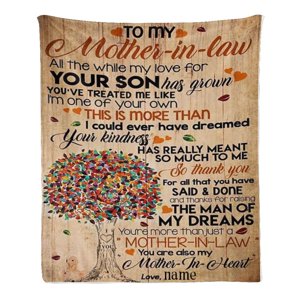 Custom Fleece Blanket Personalized with Name - Soft Throw Blanket for Mom Gift, 50x60 Inches - Perfect for Mother's Day, Birthday & Cozy Home Decor