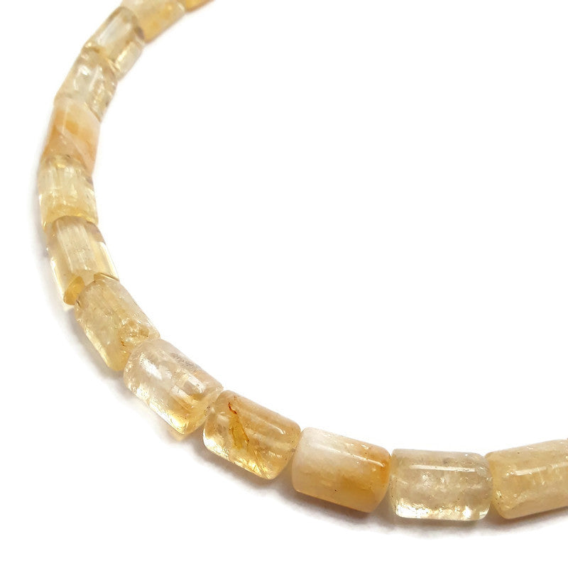 Natural Citrine Smooth Triangle Tube Beads 10x15mm - 15.5 Inch Strand for Jewelry Making, DIY Bracelets & Necklaces - Healing Crystal Beads for Positive Energy & Creativity