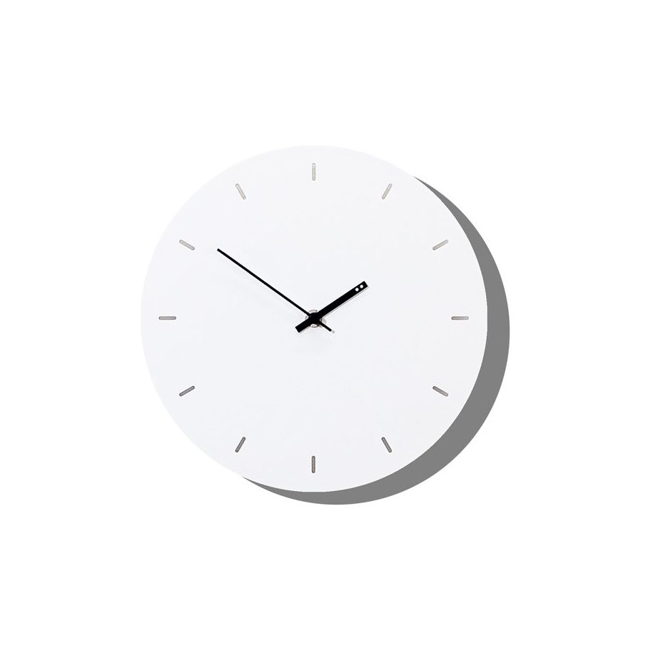 TOO DESIGNS Minimalist White Wall Clock 49cm - Modern Scandinavian Home Decor for Living Room, Bedroom & Office