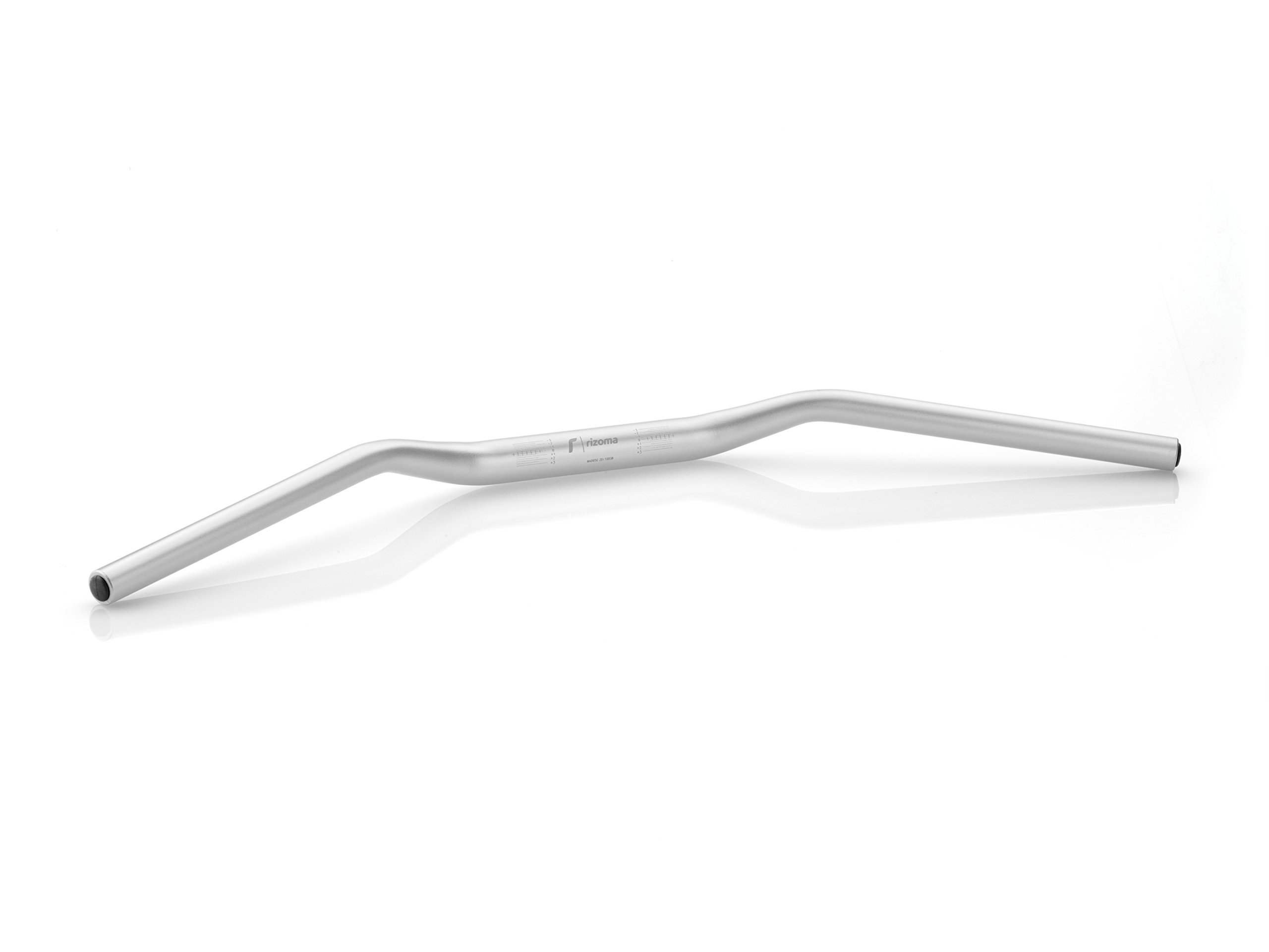 Rizoma MA009A High Bend Tapered Handlebars - Natural Finish for Motorcycles, Cruisers & Cafe Racers - Perfect for Comfort & Style on Long Rides