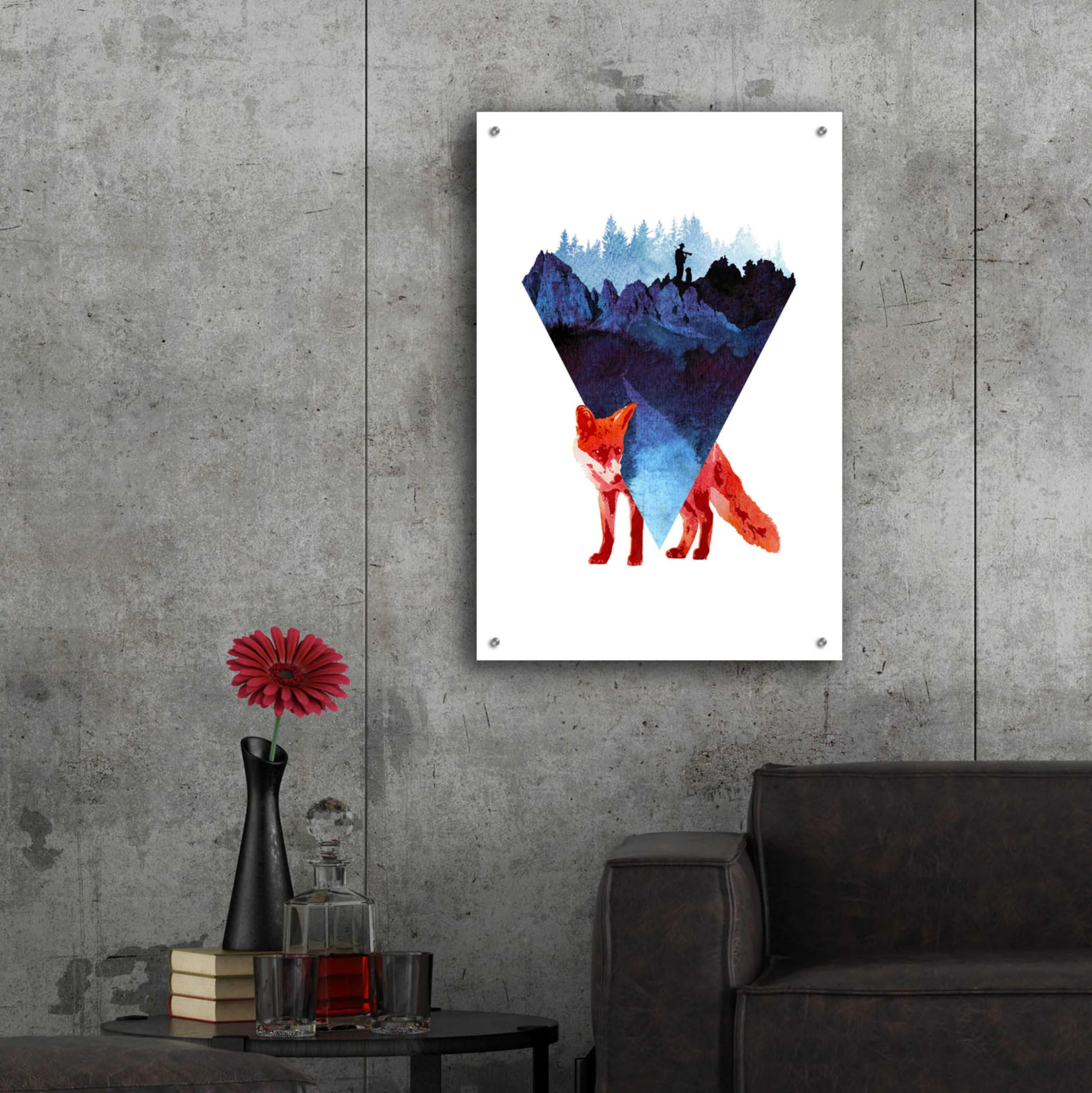 Risky Road Acrylic Glass Wall Art by Robert Farkas - 24x36 Inch Modern Abstract Painting for Living Room, Office & Bedroom Decor