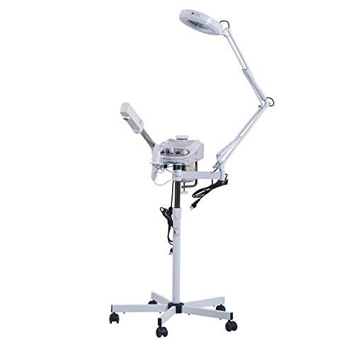 Professional Facial Steamer & High Frequency Beauty Kit with 5X Magnifying Lamp - Salon & Spa Skin Care Equipment for Deep Cleansing, Acne Treatment & Anti-Aging - Perfect for Home & Professional Use