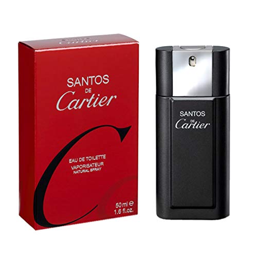 Cartier Santos De Cartier Men's Eau De Toilette Spray - Luxury Cologne for Men, Fresh & Woody Fragrance - Perfect for Date Night, Office & Special Occasions