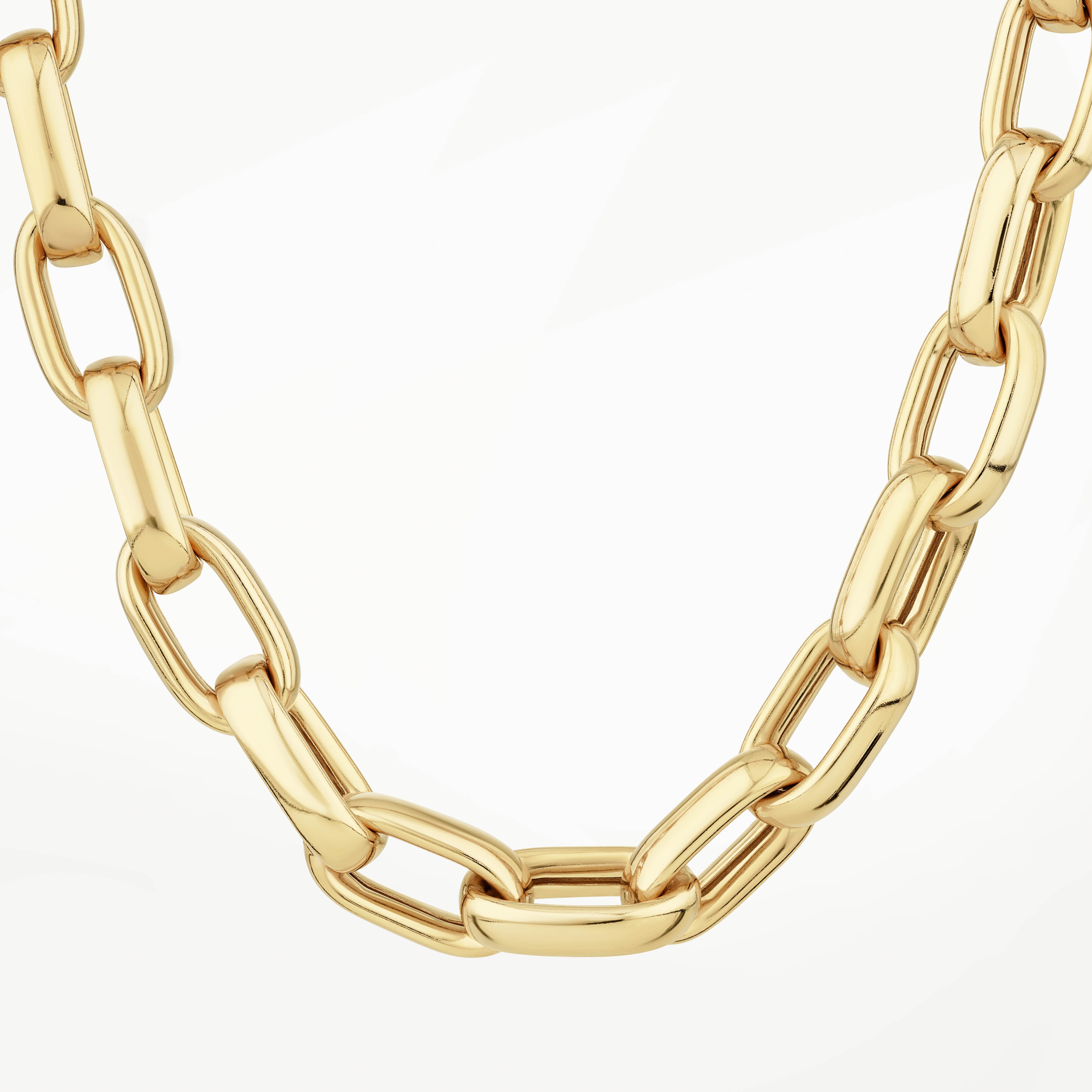 Elegant Gold Maxi Paperclip Chain Necklace for Women - Perfect for Office Wear, Date Nights & Layering Jewelry