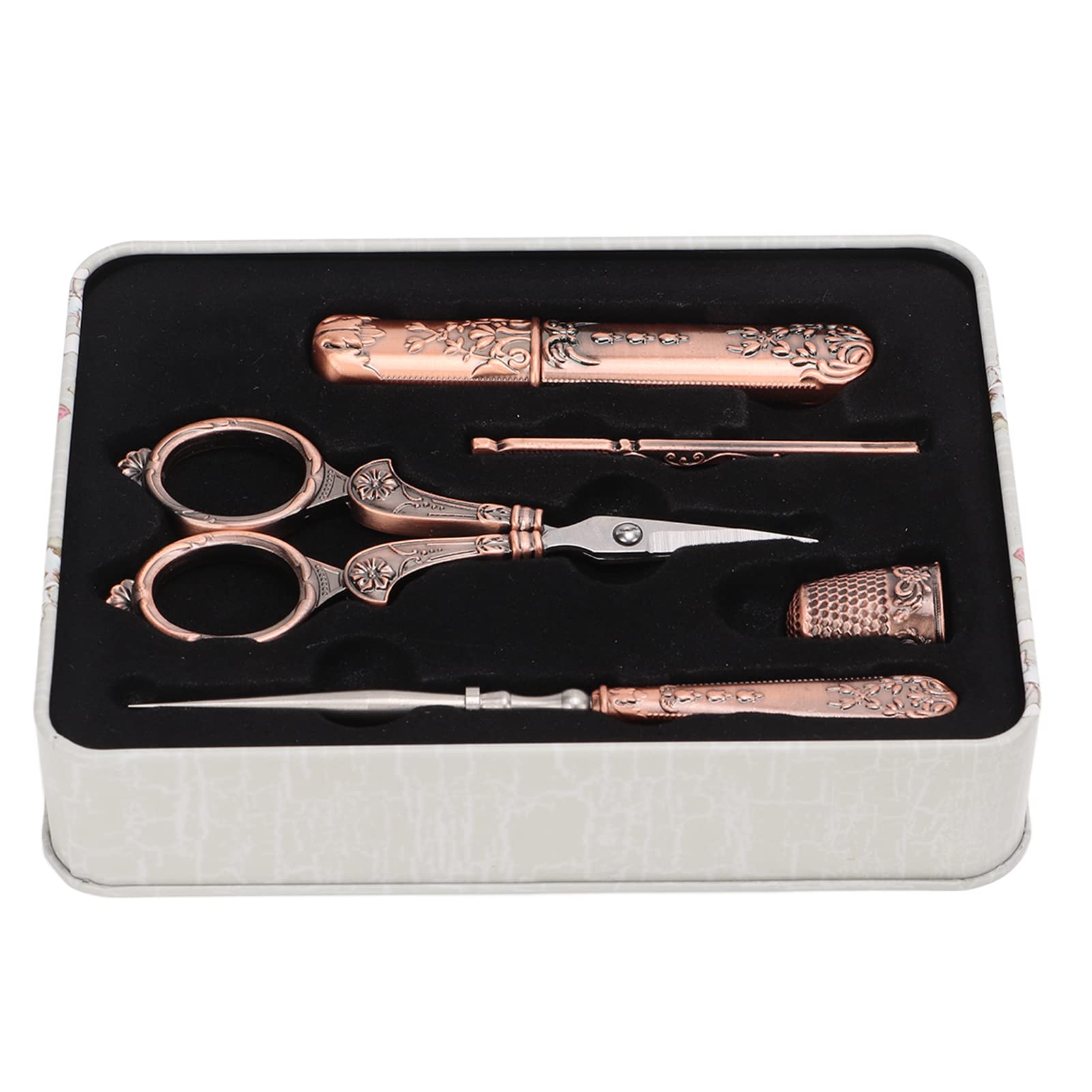 Vintage European Style Embroidery Scissors Kit - Stainless Steel Craft Scissors for Sewing, Needlework & DIY Handcraft - Perfect for Quilting, Cross Stitch & Fabric Cutting Projects