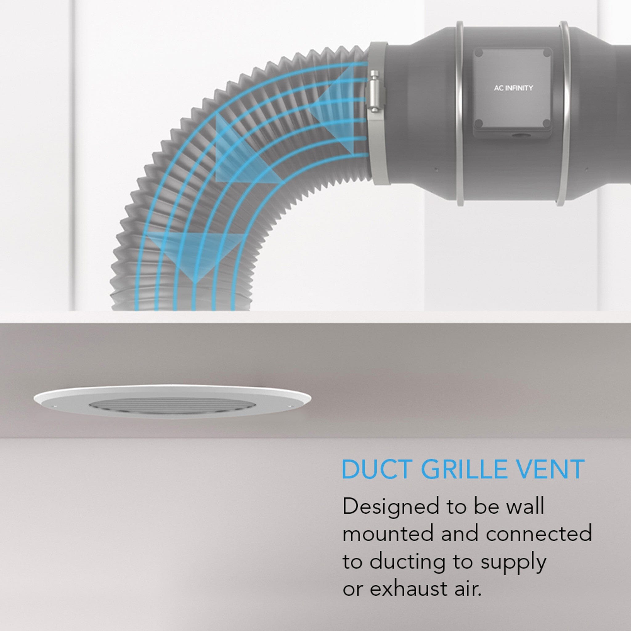 4 Inch White Steel Wall Mount Duct Grille Vent - HVAC Air Ventilation Cover for Home, Office & Commercial Spaces