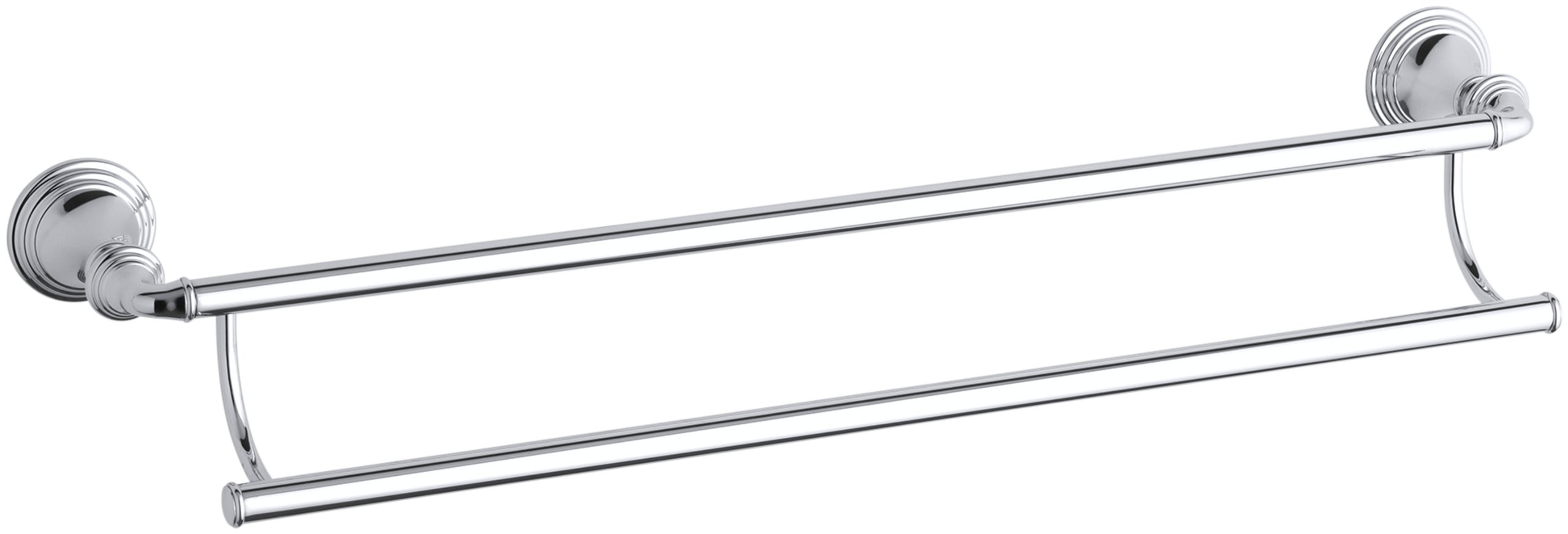 KOHLER 24-Inch Double Bathroom Towel Bar - Devonshire Collection, Polished Chrome (K-10553-CP) - Perfect for Bathroom, Spa & Hotel Decor