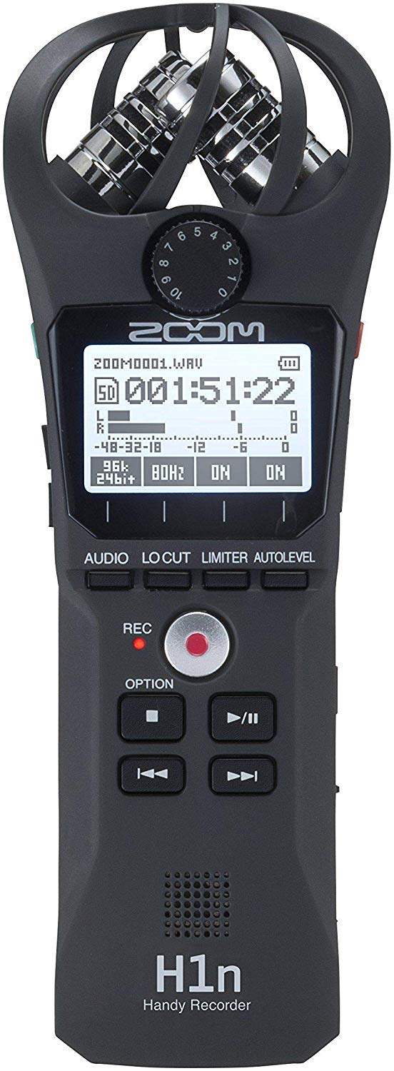 Zoom H1n Portable Handy Recorder with MA2 Mic Clip & Windscreen - Professional Audio Recording for Podcasts, Interviews, and Field Recording
