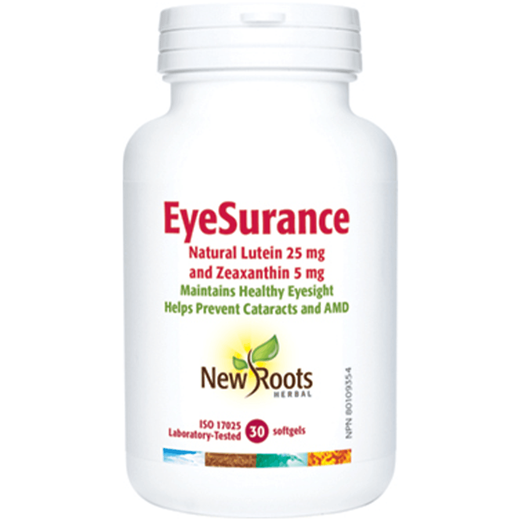 New Roots Eyesurance 30 Softgels - Premium Eye Health Supplement with Lutein & Zeaxanthin for Vision Support - Perfect for Computer Users & Gamers