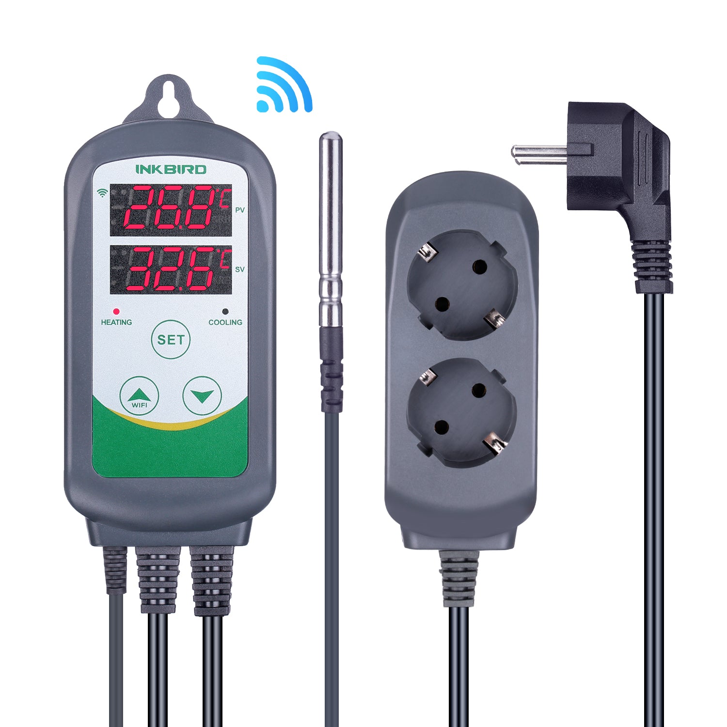 ITC-308 WiFi Temperature Controller - Smart Thermostat for Home, Greenhouse & Aquarium - Remote Monitoring & Control via App