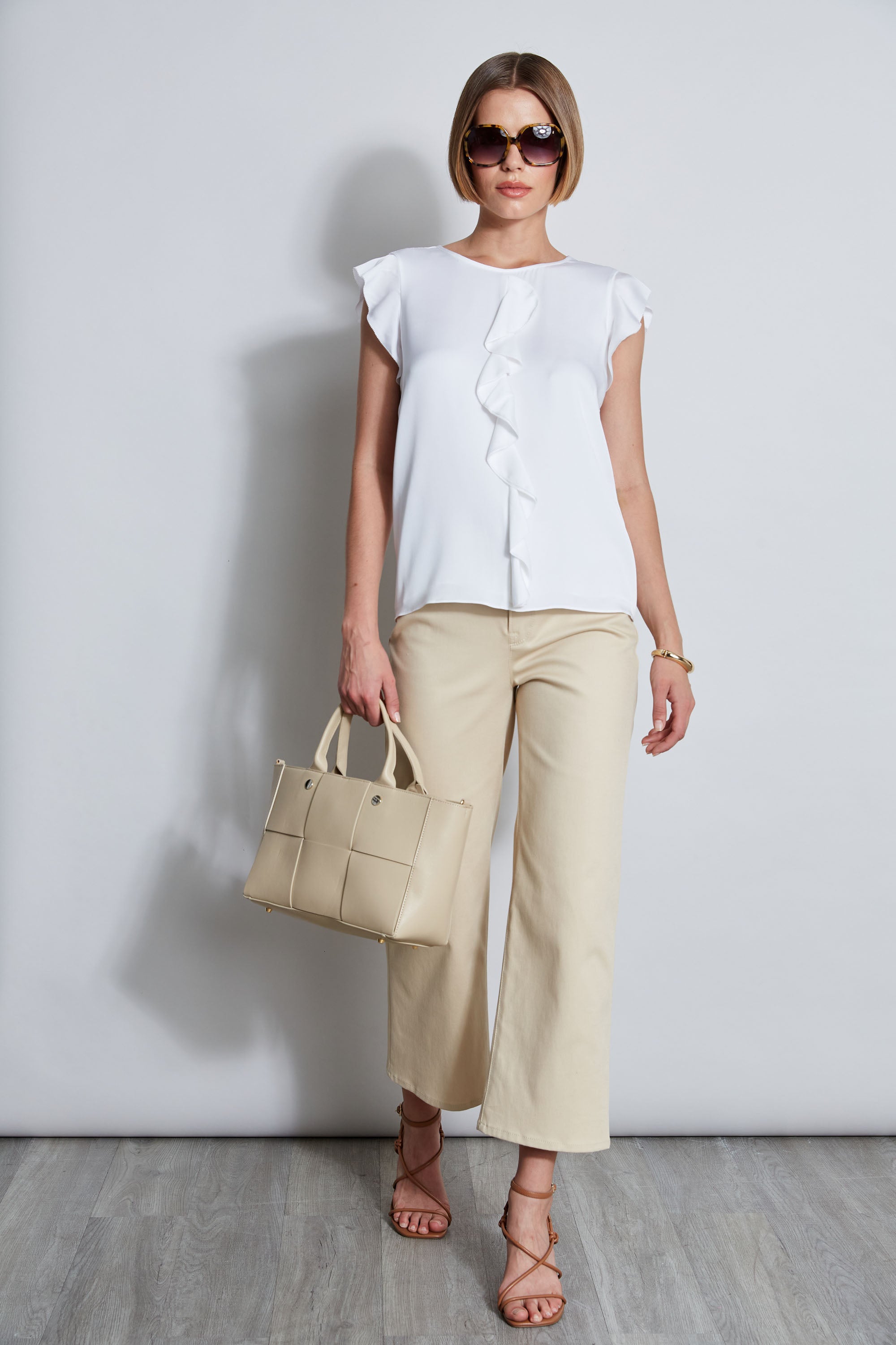 Elegant Silk Ruffle Blouse for Women - Stylish & Comfortable Top for Office, Party & Date Night Outfits
