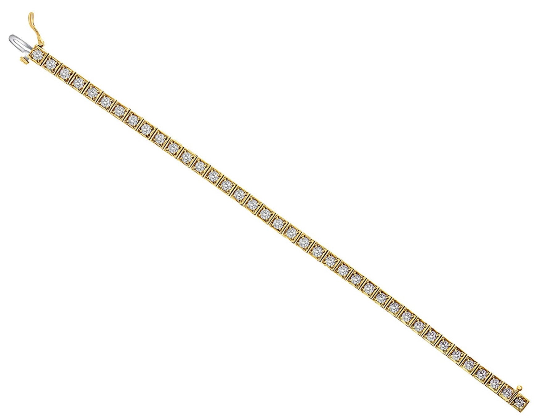 5 Carat Diamond Tennis Bracelet - Square Bezel Setting for Women, Elegant Jewelry Gift for Anniversary, Wedding & Special Occasions