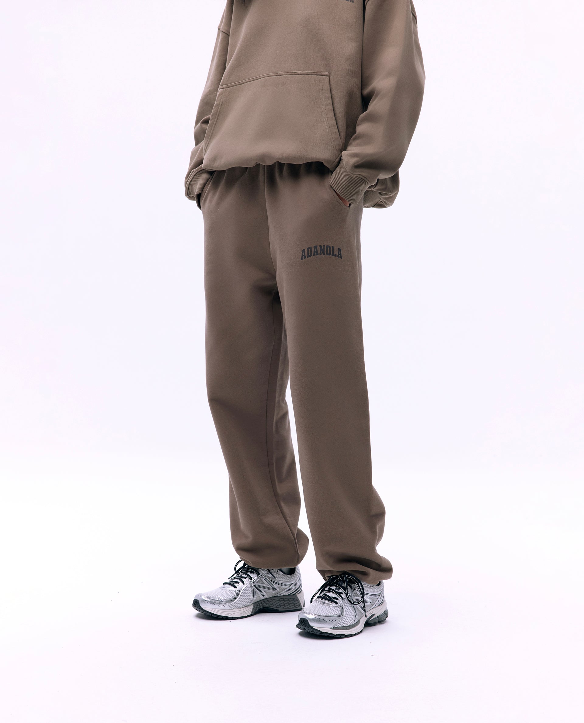 Varsity Sweatpants for Men & Women - Comfortable Cotton Joggers in Cocoa Brown | Perfect for Gym, Lounge & Casual Wear