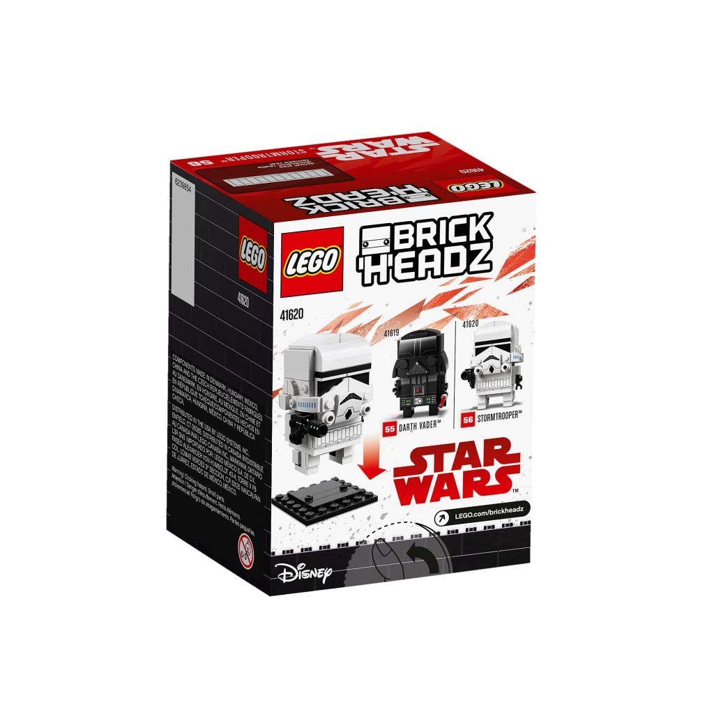 Non-LEGO Building Bricks Set - Stormtrooper Construction Toy (41620) | Compatible with LEGO Brickheadz | Perfect for Star Wars Fans, Collectors & Creative Play