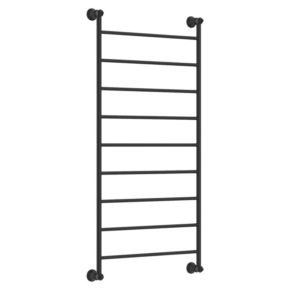 Fienza Lillian Heated Towel Rail - Matte Black Bathroom Towel Warmer | Fast Heating Electric Towel Rack for Spa, Luxury Home & Hotel Use