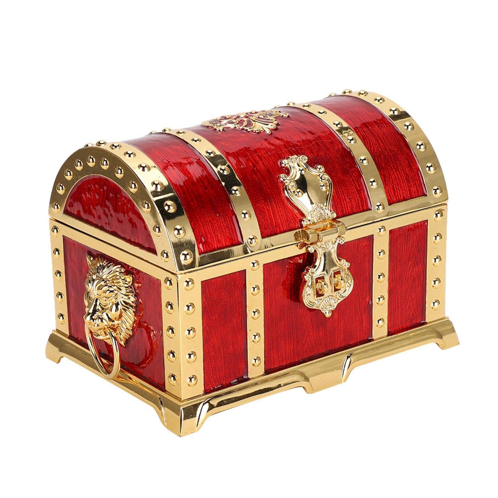 Vintage Jewelry Storage Box with Lock - Elegant Wooden Organizer for Rings, Necklaces, Bracelets, Earrings & Hair Accessories | Perfect for Bedroom, Wedding Gift, Bridal Shower & Jewelry Display