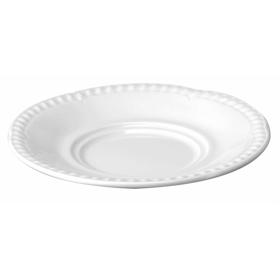 Churchill Buckingham 5.25 Inch White Porcelain Saucer - Set of 24 - Perfect for Tea Parties, Restaurants, and Elegant Dining