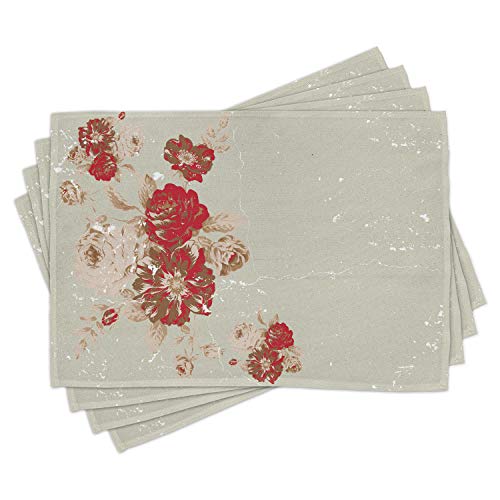 Beige Cream Red