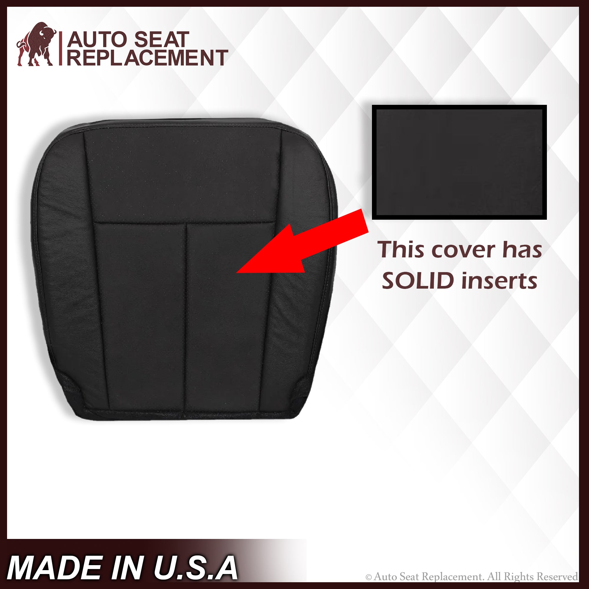 2007-2014 Ford Expedition Replacement Seat Covers - Durable Black Leather or Vinyl for Driver & Passenger - Perfect for Car Interior Protection & Comfort Upgrade