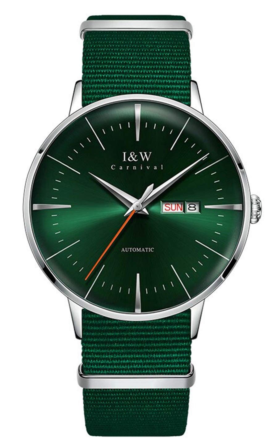 MASTOP Men's Automatic Mechanical Watch - Waterproof, Calendar, Nylon Strap - Fashion Casual & Business Sports Watch for Men - Perfect for Office, Outdoor Activities and Daily Wear