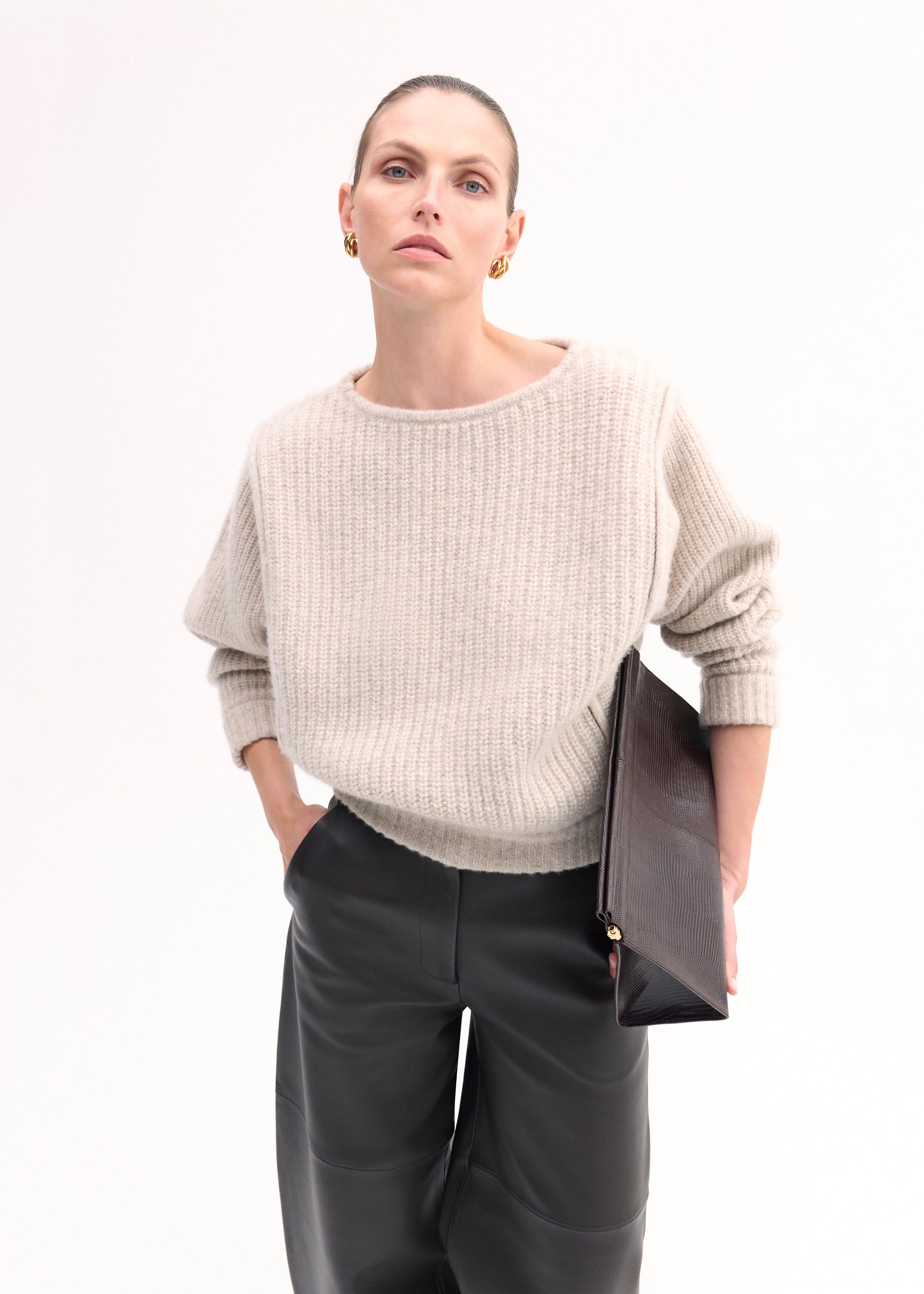 Luxury Batwing Sweater for Women - Soft Silk Cashmere Blend - Warm Winter Pullover for Office, Travel & Casual Wear
