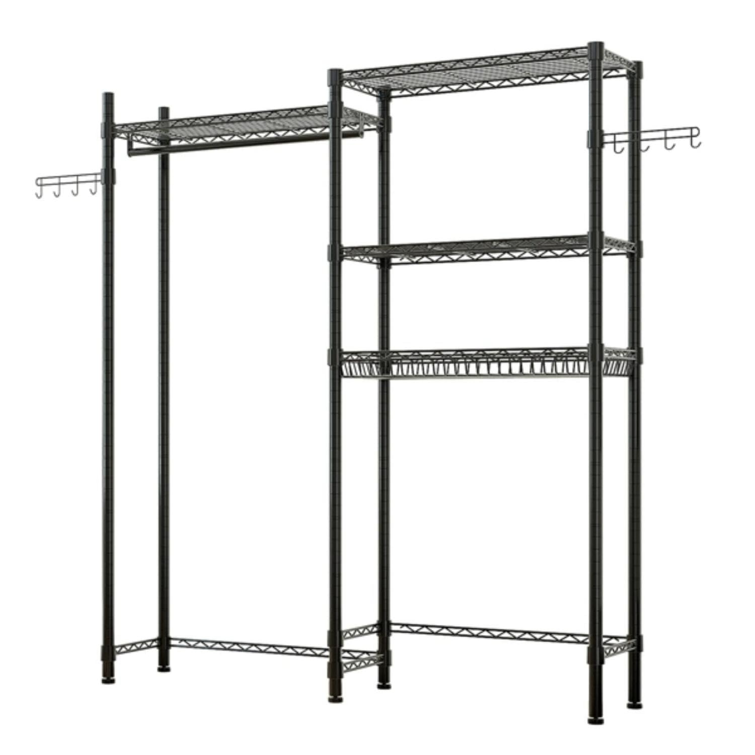 4-Tier Over Washer and Dryer Shelf - Freestanding Metal Laundry Room Storage Organizer (57.5