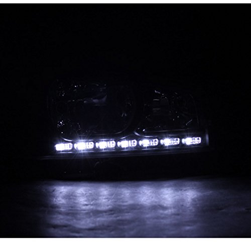 LED DRL Strip Headlights for 2006-2010 Dodge Charger - Black Daytime Running Lights for Enhanced Visibility & Style | Perfect for Night Driving & Car Customization