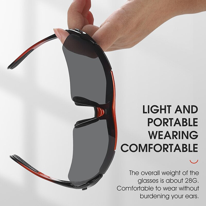 5 Lens Polarized Cycling Sunglasses for Men & Women - UV Protection Sports Glasses for Road & MTB Mountain Biking - Ideal for Cycling, Running, Hiking Outdoor Activities