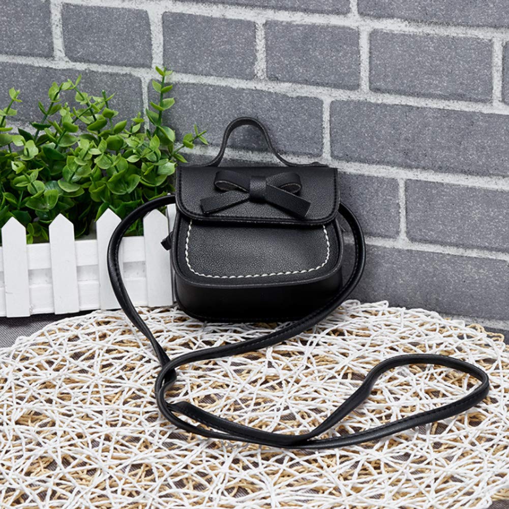 **Uniuooi PU Leather Girls Crossbody Shoulder Bag – Cute Bowknot Small Purse for Toddlers 1-5 Years | Snack Bag, School, Playdate & Travel Accessory**