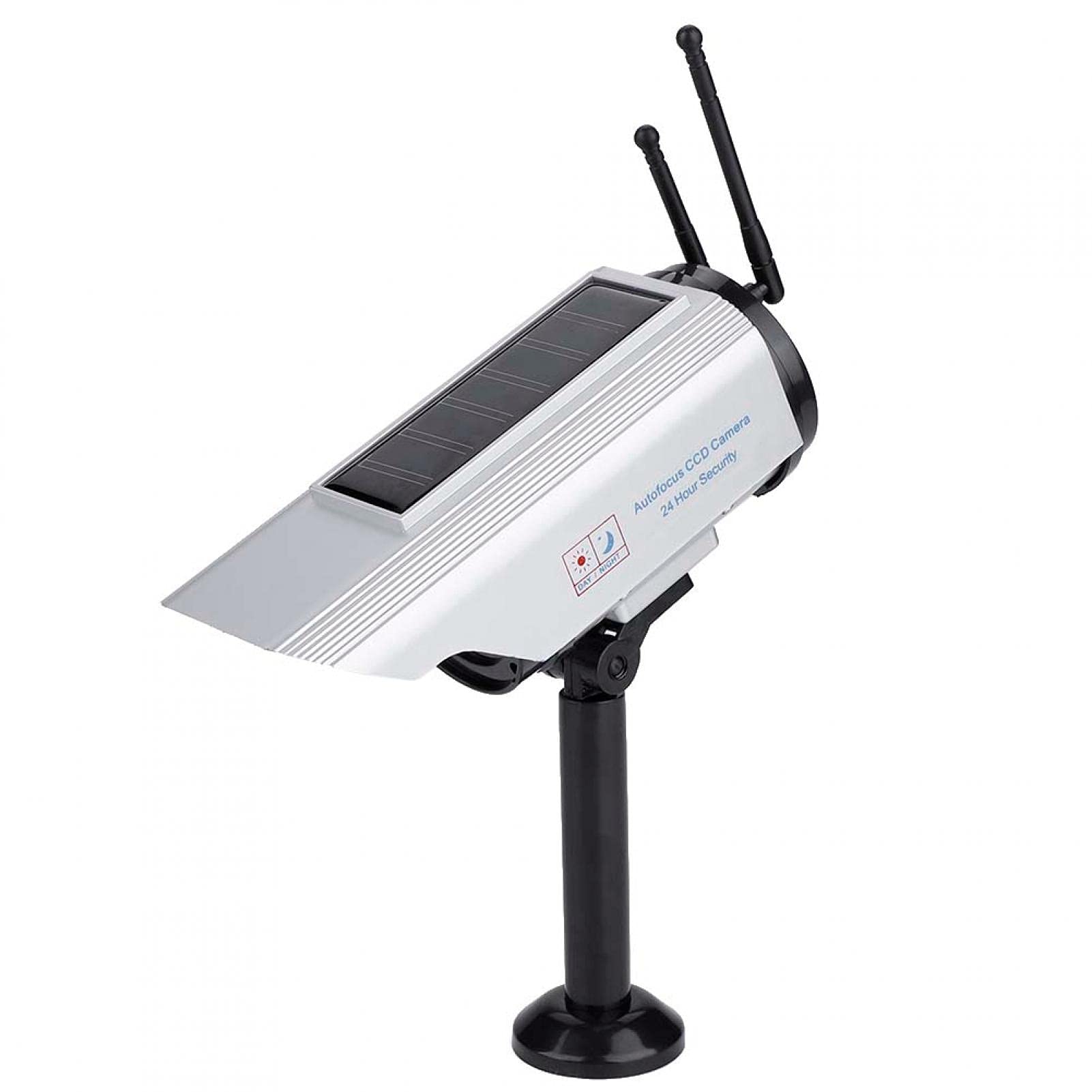 Kuuleyn Fake Security Camera with Blinking LED - Solar Powered Dummy Surveillance CCD - Adjustable Indoor/Outdoor Decoy for Home & Office Protection - Perfect for Deterring Burglars on Porch, Garage, or Storefront