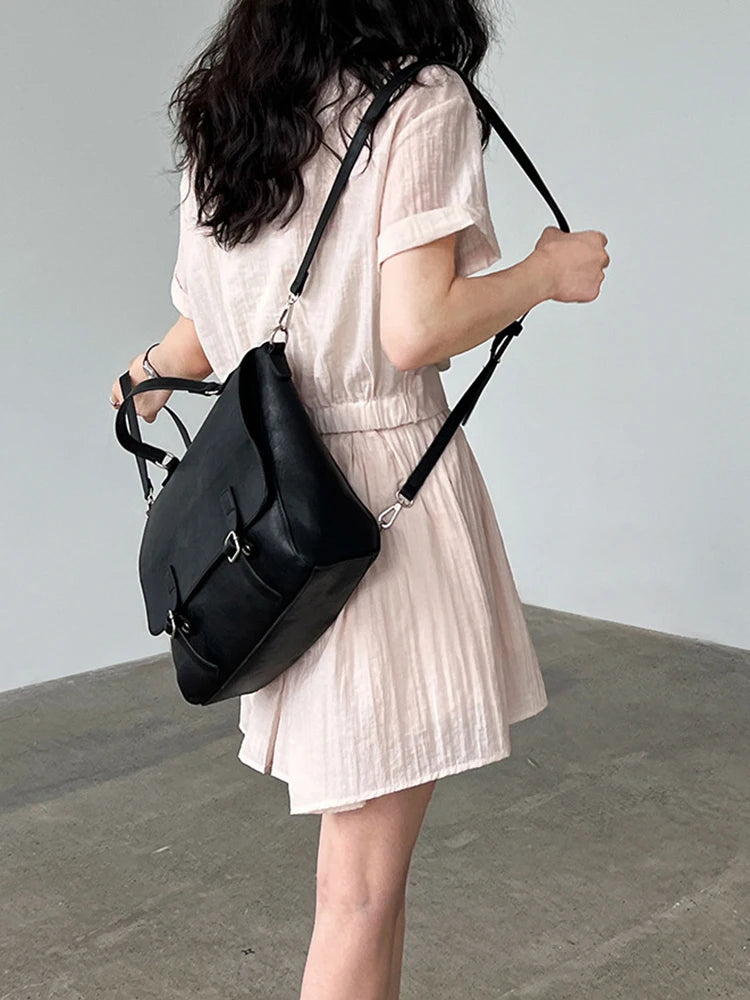 Beige Women's Two-Piece Suit Set - Thin Half Body Skirt & Lapel Short Sleeve Shirt | Spring Summer 2025 Fashion Trend | Office Wear, Casual Outfits, Party Dresses (Style 1DJ1239)