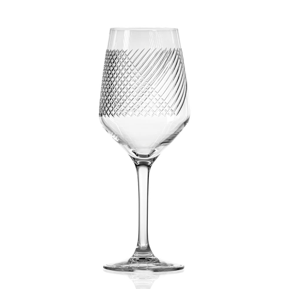 Premium Bourbon Street 10.75oz White Wine Glasses - Set of 2 Crystal Clear Stemware for Chardonnay, Sauvignon Blanc & Dessert Wines - Perfect for Dinner Parties, Romantic Dates & Wine Tasting Events