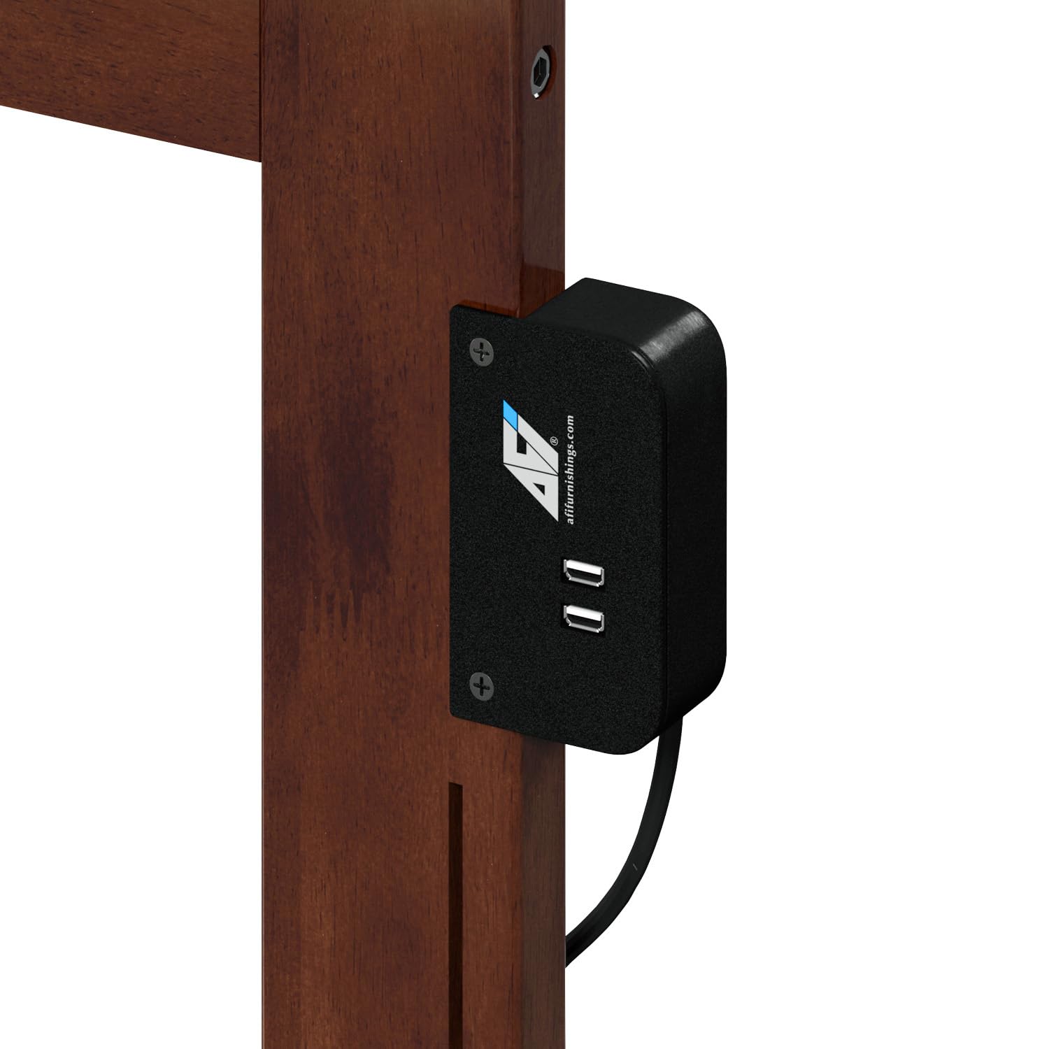 AFI Oxford Twin Headboard with USB Charger - Walnut Finish - Modern Bedroom Furniture for Kids & Teens - Perfect for Small Spaces & Dorm Rooms