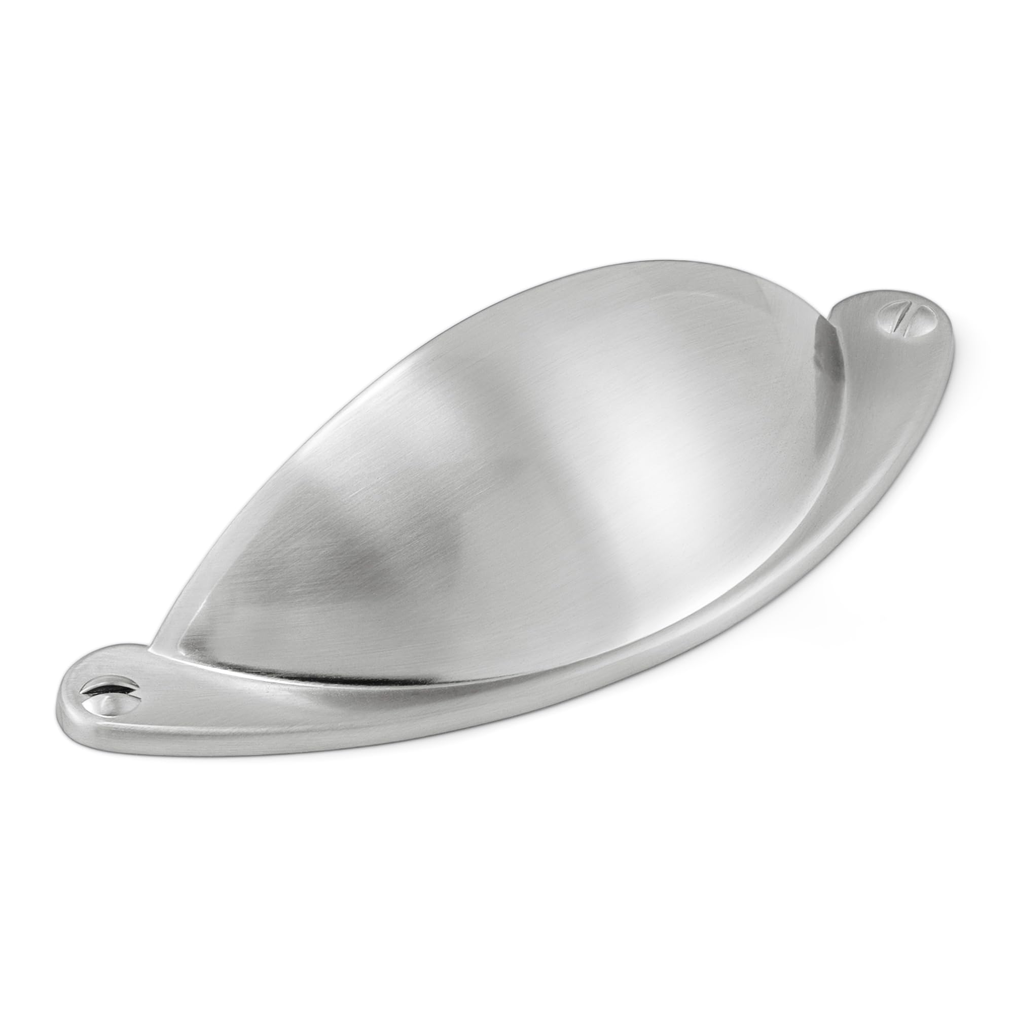 HESTIA HARDWARE 10 Pack 2.5 Inch Satin Nickel Drawer Pulls - Cabinet Handles & Cup Pulls for Kitchen, Bathroom, Dresser (Z7.10.S) | Durable Hardware for Home Renovation & Furniture Upgrade