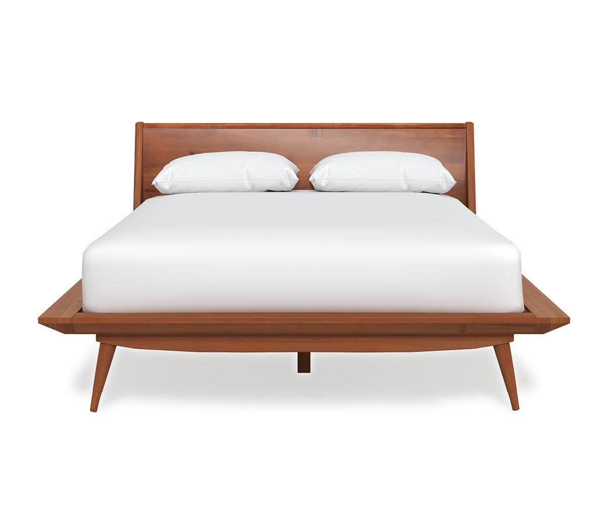 Bolig Bed Frame - Light Walnut Stain Finish, Modern Platform Bed with Wooden Slats - Perfect for Bedroom, Guest Room, or Dormitory