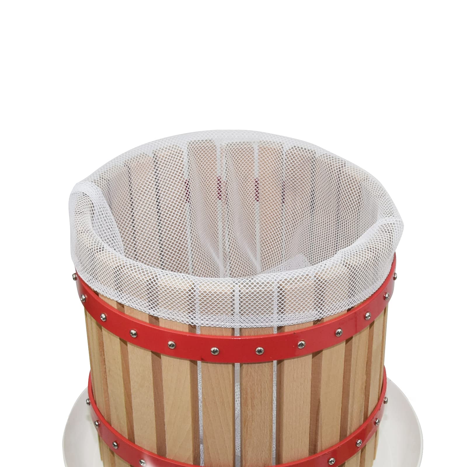 4.75 Gallon Solid Wood Fruit Wine Press with 2 Filter Bags - Heavy Duty Manual Juice Maker for Apples, Grapes & Berries | Home Brewing, Cider Making & Kitchen Use