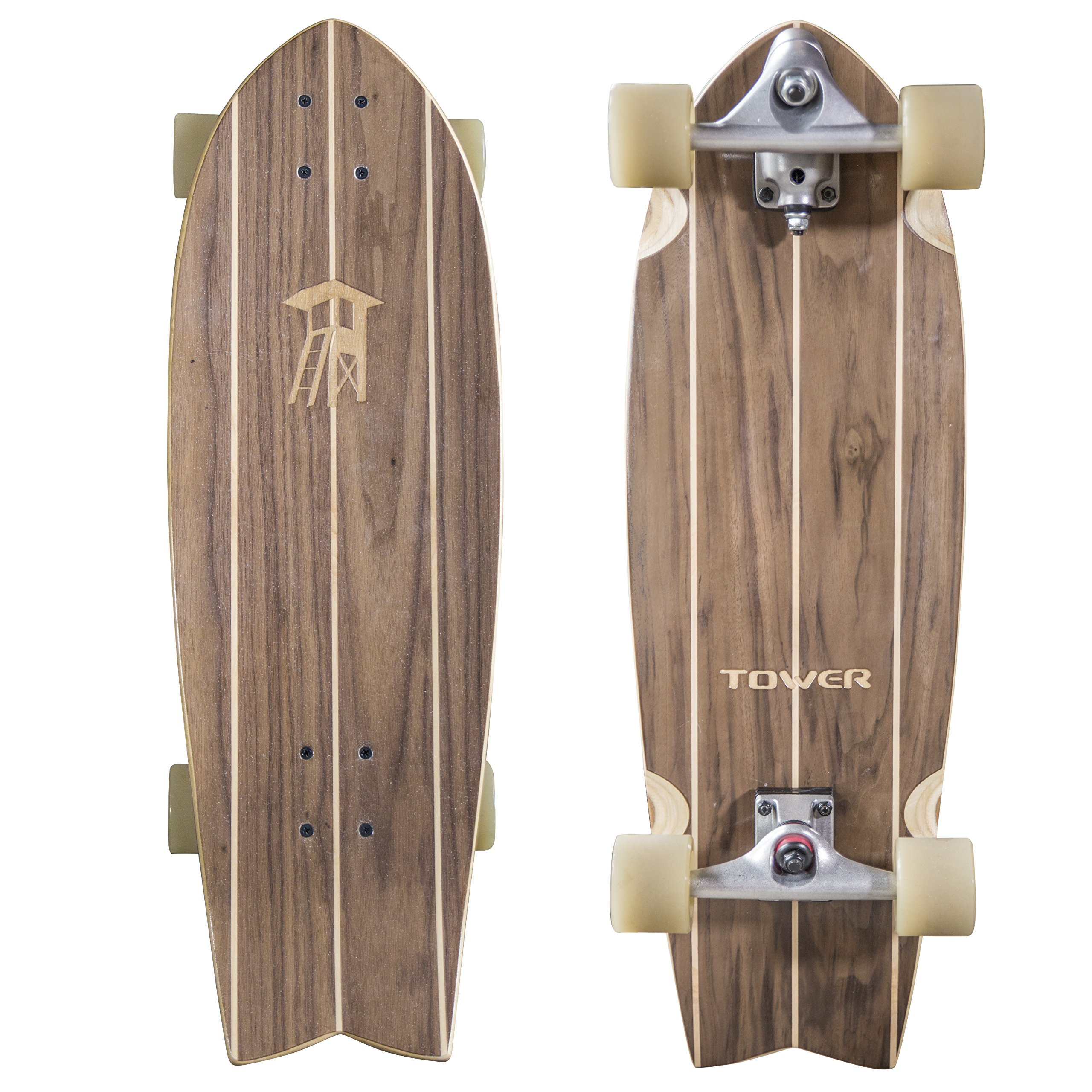 Premium Walnut Wooden Mini Cruiser Skateboard - Handcrafted Carving Board for Smooth Rides | Perfect for Commuting, Campus Cruising & Beachside Surfing